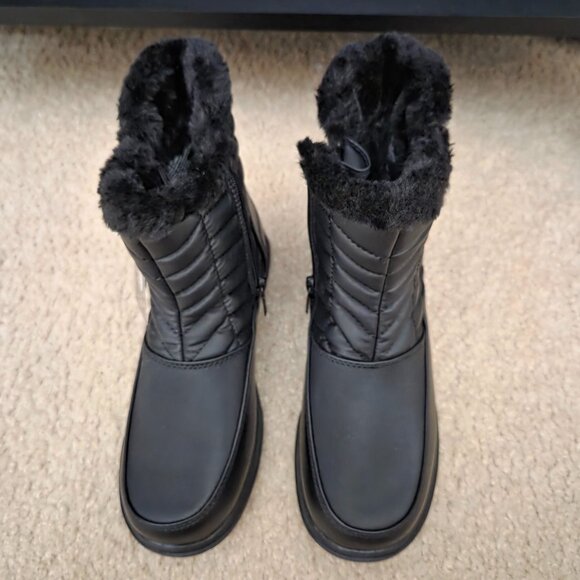 NWT Totes Jara Black Waterproof Winter Snow Boots - Picture 1 of 11